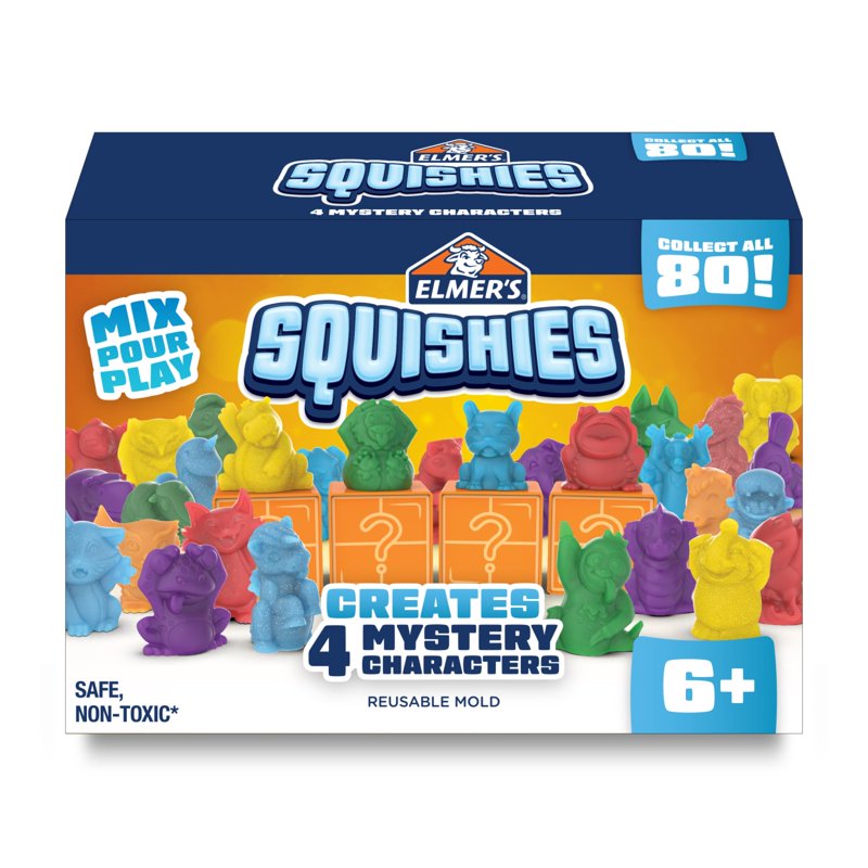 DIY Squishy Toy Kit with Mystery Characters for Kids - 4 Pack