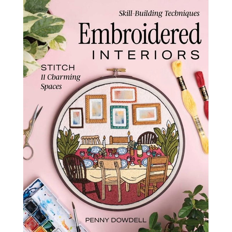 Embroidery Pattern Book for Interior Spaces - Stitching Techniques & Home Decor