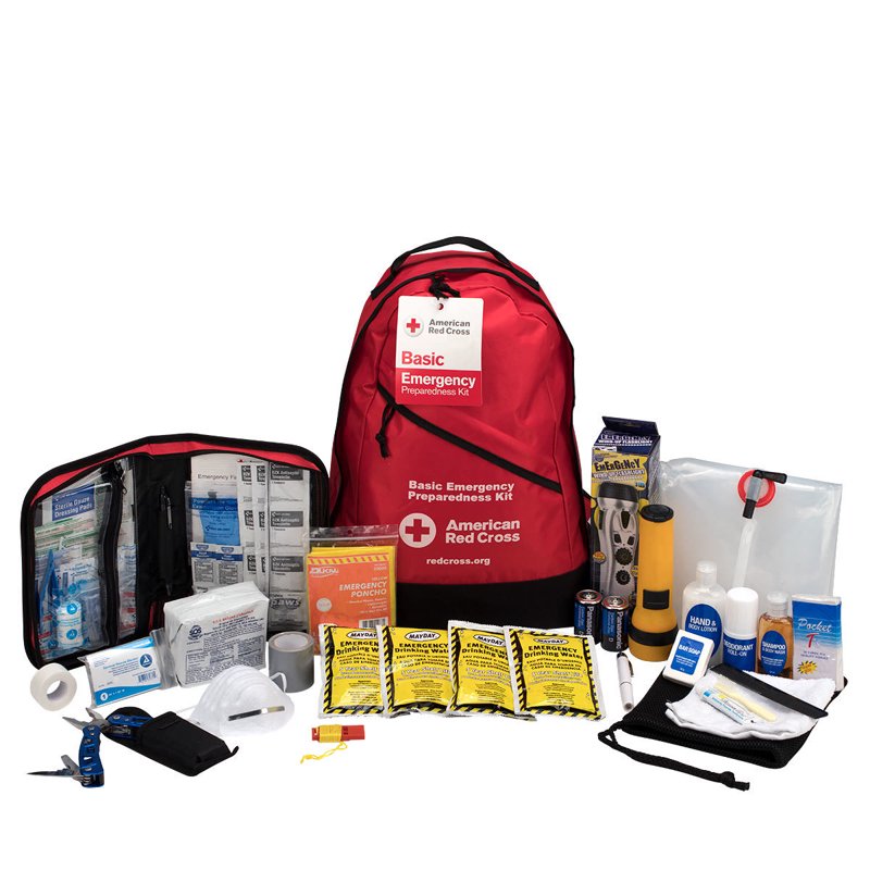 Emergency Preparedness 3-Day Backpack with First Aid & Survival Supplies