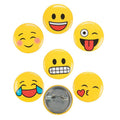 Emoji Button Pins - Party Favors, 48 Pieces, Metal, 1 Inch