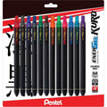 Assorted Liquid Gel Retractable Pens - 0.7mm Fine Point, Smooth Ink, Pack of 2