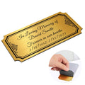 Personalized Memorial Name Plate - Engraved Metal Plaque for Doors & Walls