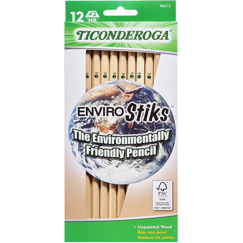 Wooden Pencil #2 HB Soft Lead Dozen - Reforested & Biodegradable