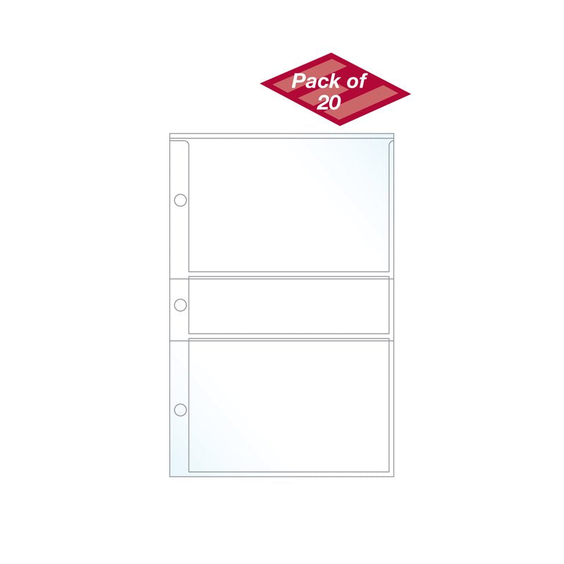 Mini Recipe & Photo Page Protectors 3x5 Inch Pack of 20 Archival Safe Clear