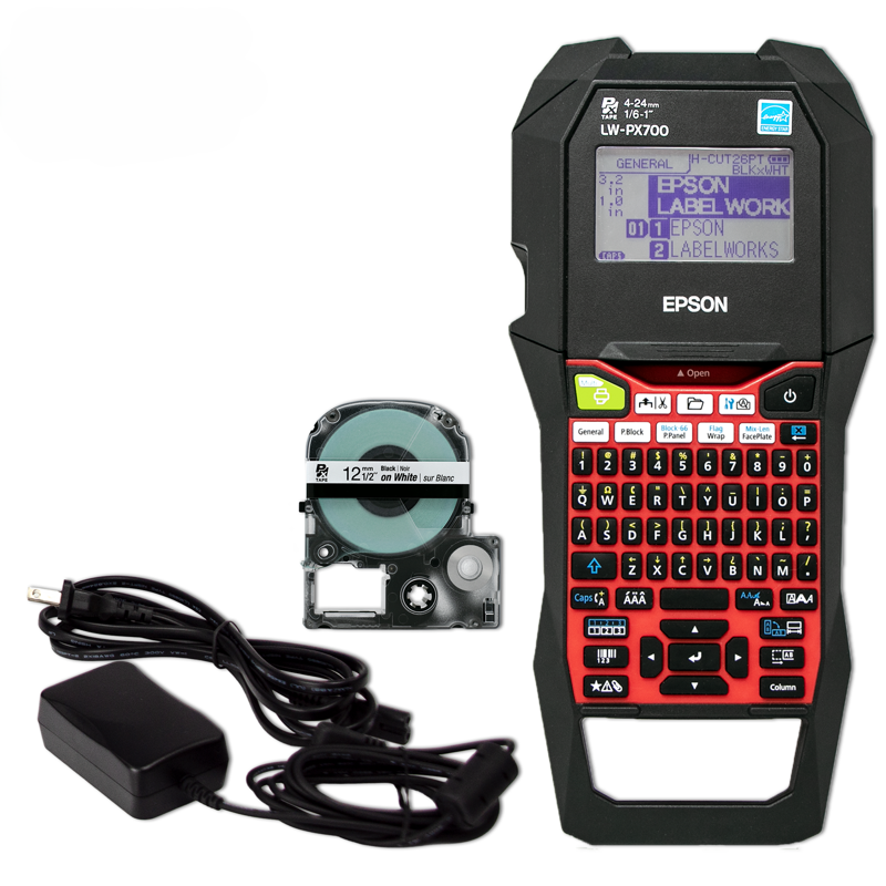 Industrial Label Maker Kit for Heat-Shrink, Vinyl & Tape - Portable Printer