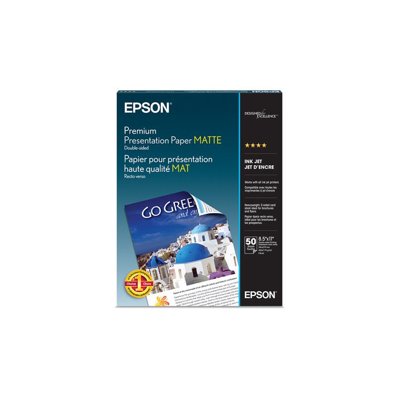 Epson Matte Double-Sided Presentation Paper 8.5 x 11 inches, 50 Sheets