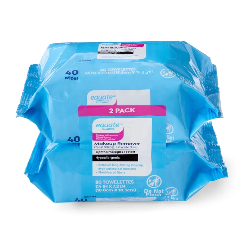 Makeup Remover Cleansing Towelettes - Hypoallergenic, Waterproof Makeup Removal