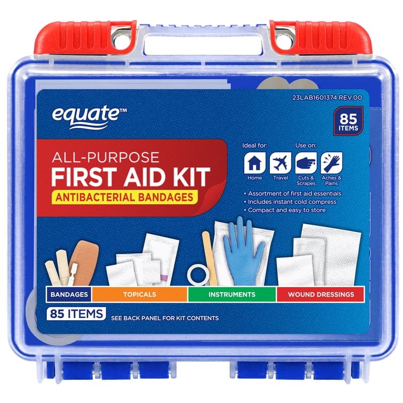 Compact First Aid Kit 85 Pieces for Travel Home Office Auto & School