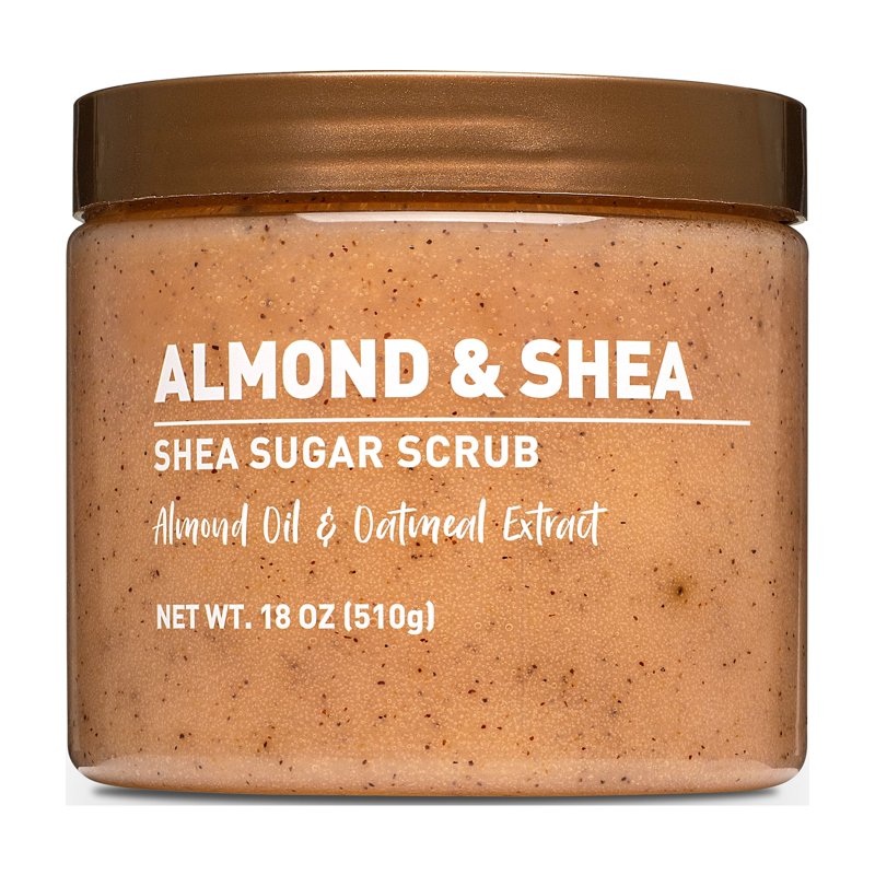 Shea Sugar Scrub with Almond Oil - 18 oz Exfoliating Body Polish