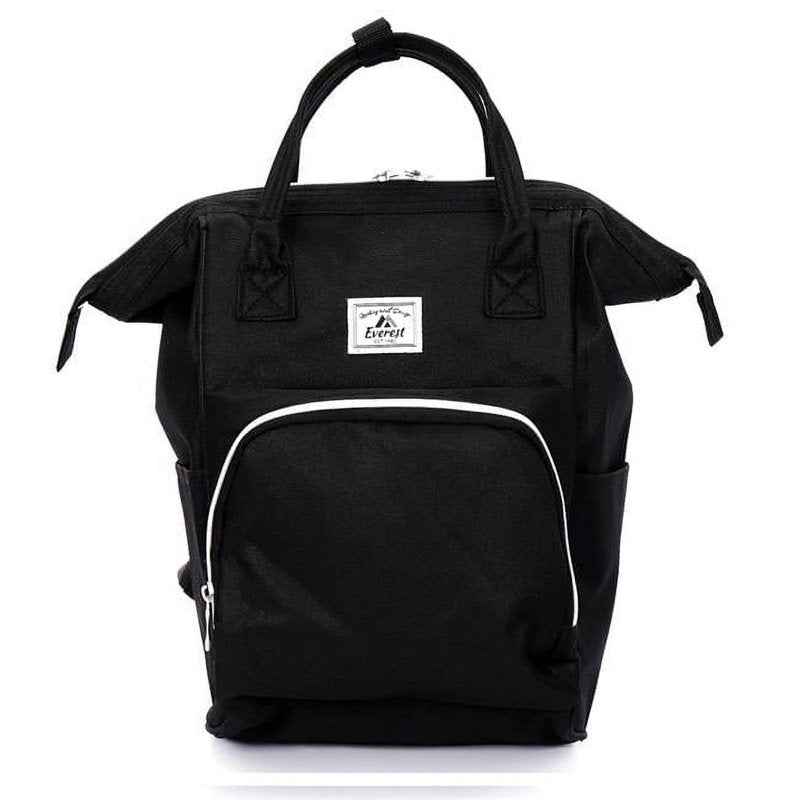 Unisex 13-Inch Mini Backpack Handbag for School Work Travel Black