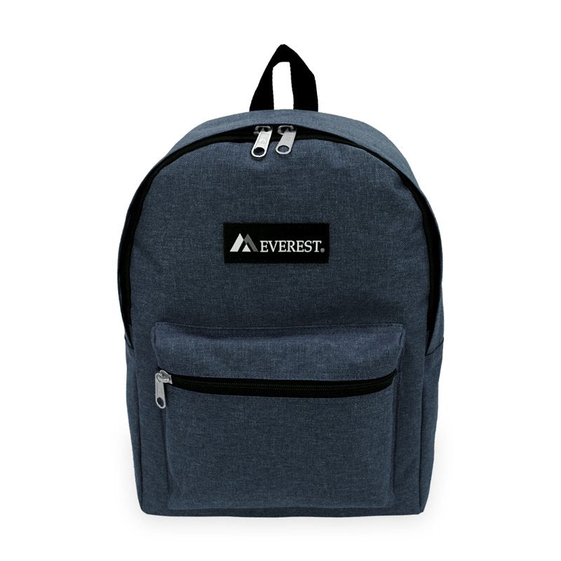 Denim Backpack for School Work Travel - Unisex 15 Inch Casual Bag