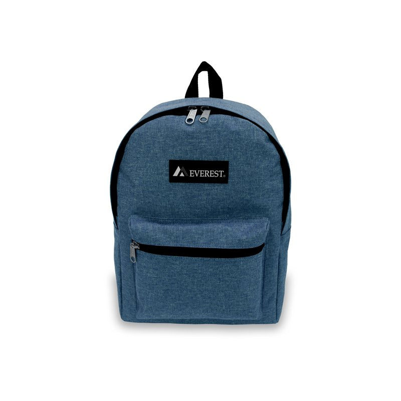 15-Inch Denim Backpack with Multiple Colors for School & Travel