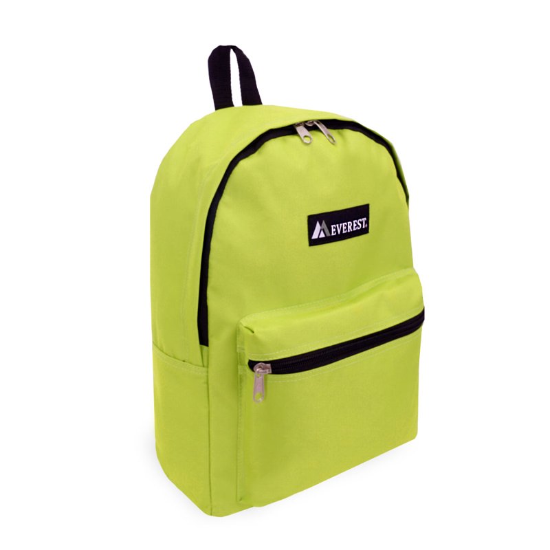 15-Inch Unisex Basic School Backpack - Multiple Colors for All Ages