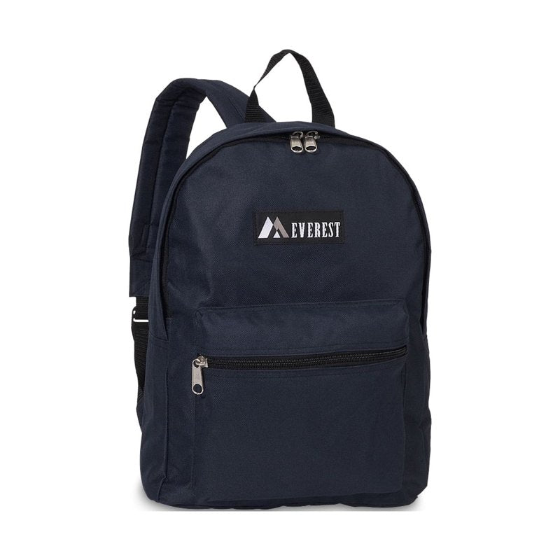 15-Inch Navy Basic Unisex Backpack for School & Everyday Use