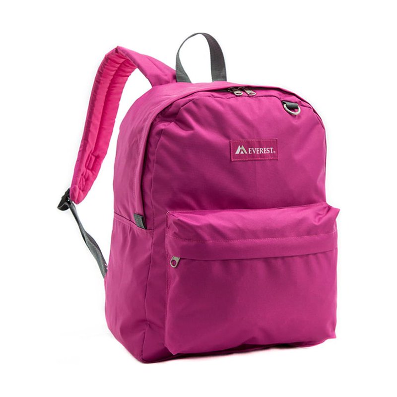 Unisex 16.5-Inch Classic Backpack for School Work Travel Magenta Orchid