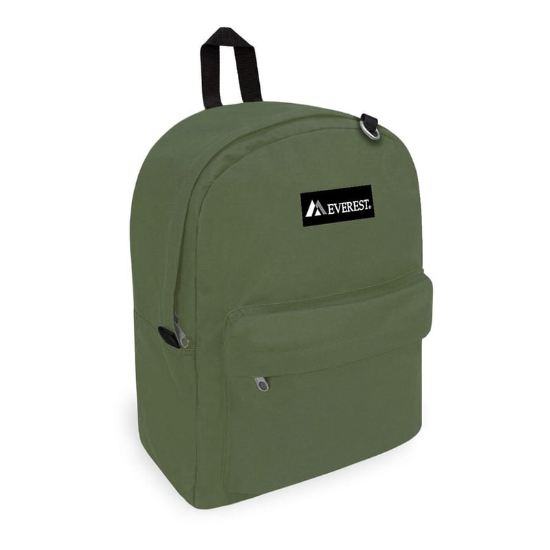 Unisex 16.5-Inch Classic Backpack with Spacious Main Compartment and Front Zipper Pocket