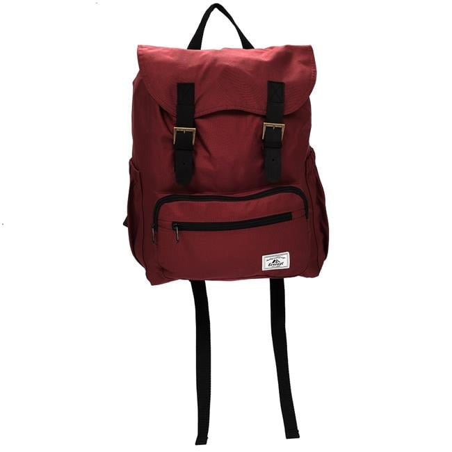 16-Inch Unisex Backpack for School Work Travel Burgundy or Olive