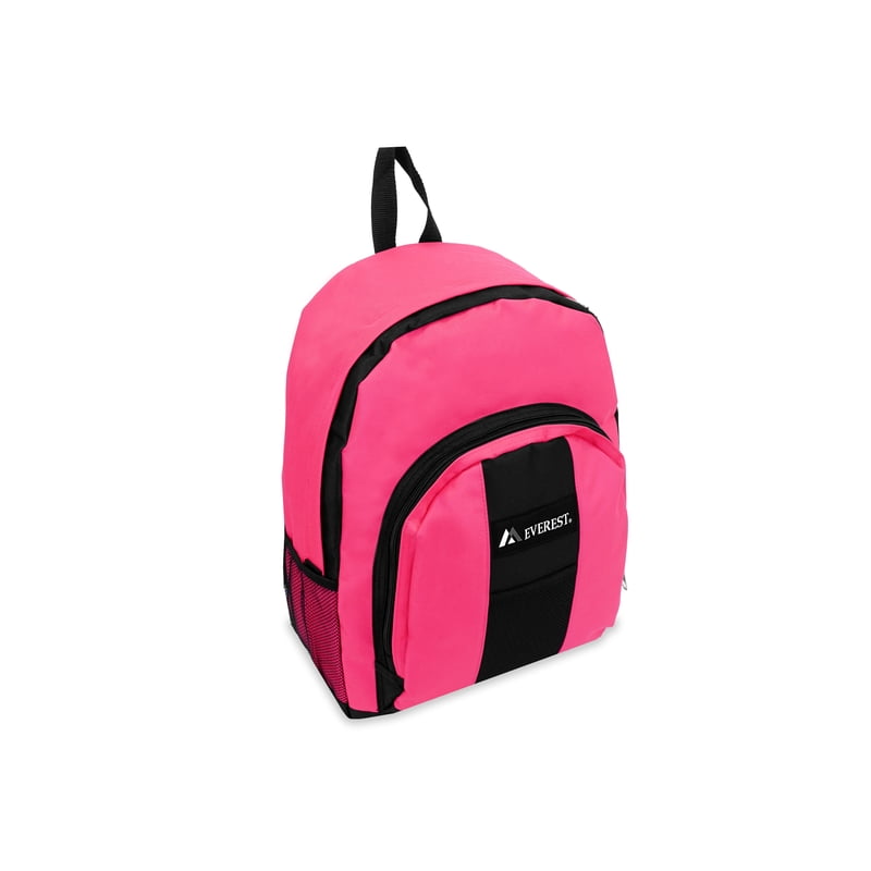 Unisex 17-Inch Color Block Backpack with Multiple Pockets - All Colors