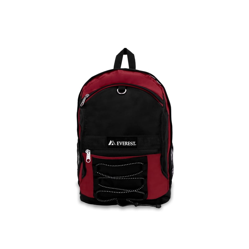 Unisex 17-Inch Two-Tone Backpack with Mesh Pockets for School Travel