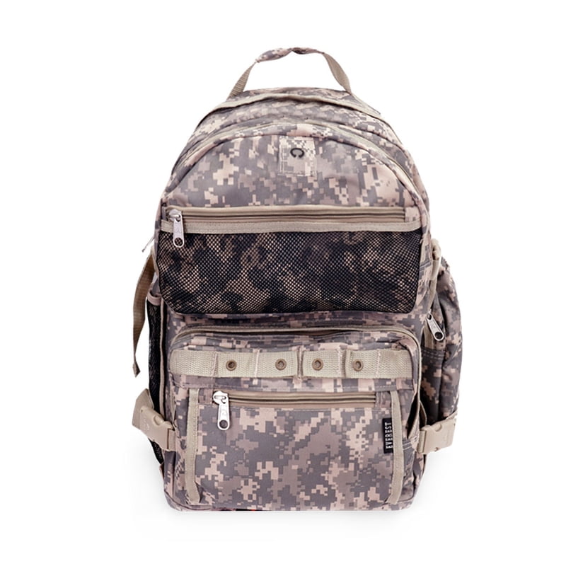 Oversized Digital Camo Backpack for School Travel and Sports - Unisex
