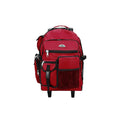 21-Inch Deluxe Wheeled Travel Backpack - Burgundy Unisex School & Sports Bag
