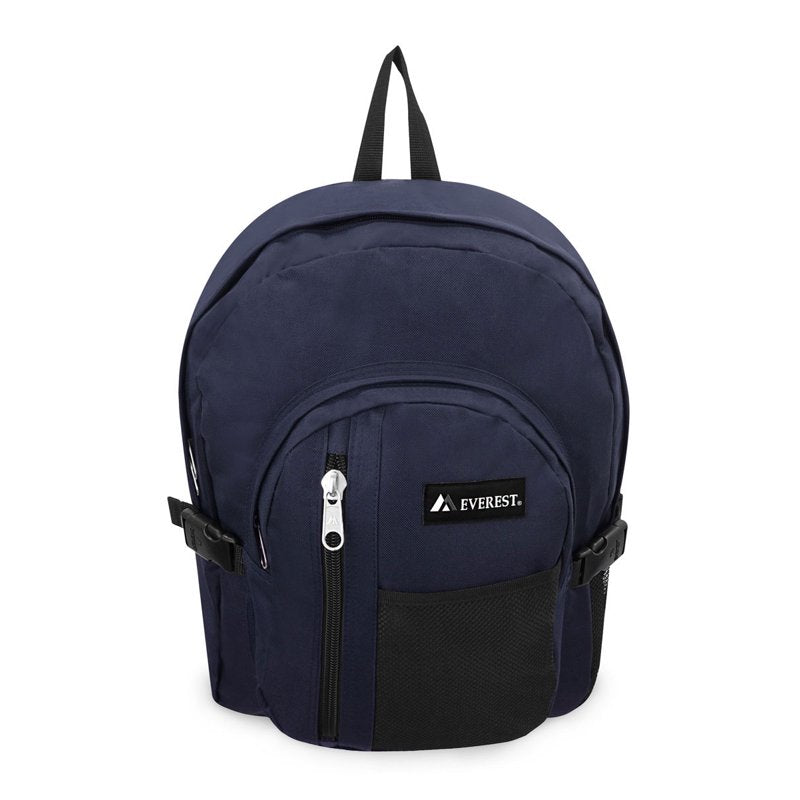Water-Resistant Travel Backpack with Mesh Front and Side Pockets