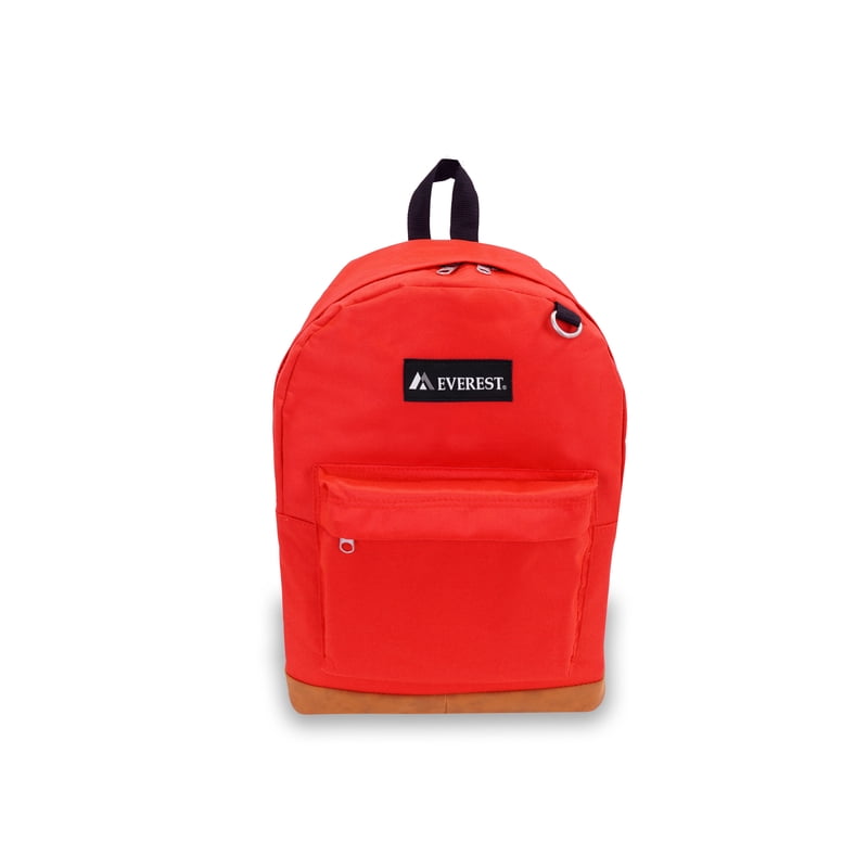 Suede Bottom Backpack with Large Main Compartment and Front Pocket