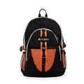 Unisex Backpack with Dual Mesh Pockets 19 Inch Orange Gray Black