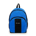 Unisex Travel Backpack with Multiple Pockets - Royal Blue & Black