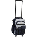 Everest Unisex Deluxe Wheeled Backpack 13.5x18.5x7in Gray