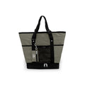 Unisex Deluxe Shopping Tote Bag with Water Bottle Holder and Bottom Compartment