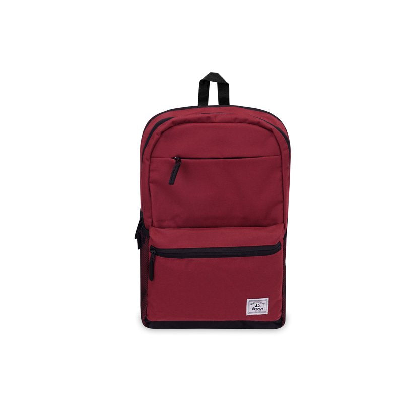 Unisex Modern Laptop Backpack with Multiple Compartments - Burgundy
