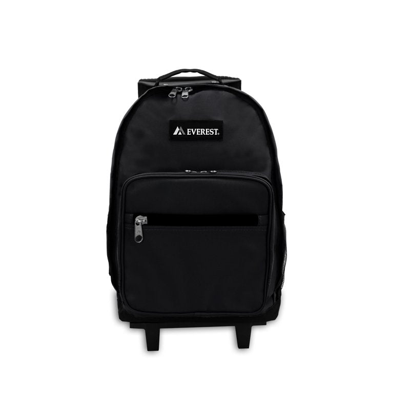 Unisex Wheeled Backpack with Multiple Pockets & Telescoping Handle