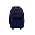 Unisex Wheeled Backpack with Multiple Pockets and Telescoping Handle