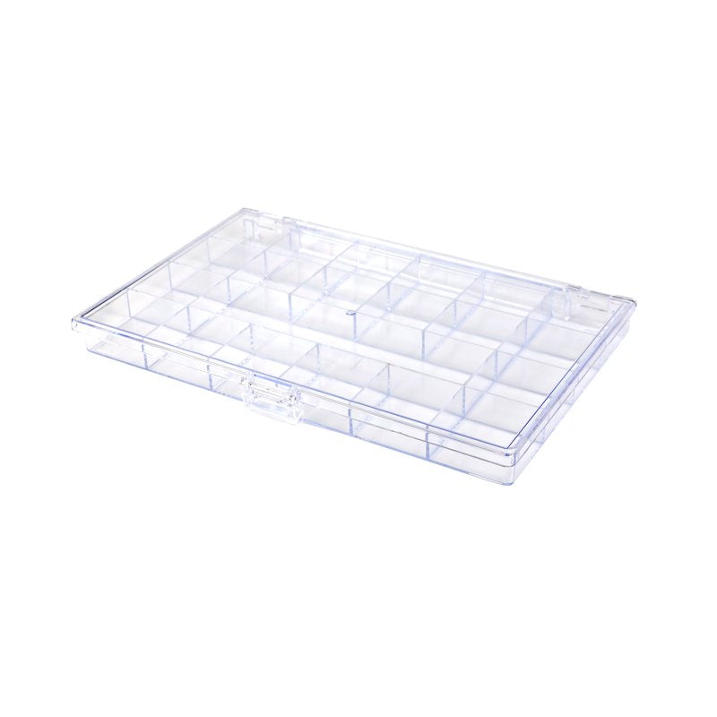 21 Compartment Plastic Bead Storage Box Clear Organizer for Jewelry Buttons Crafts