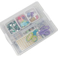 Clear Plastic Craft Storage Containers Set - 7-Piece Organization Kit