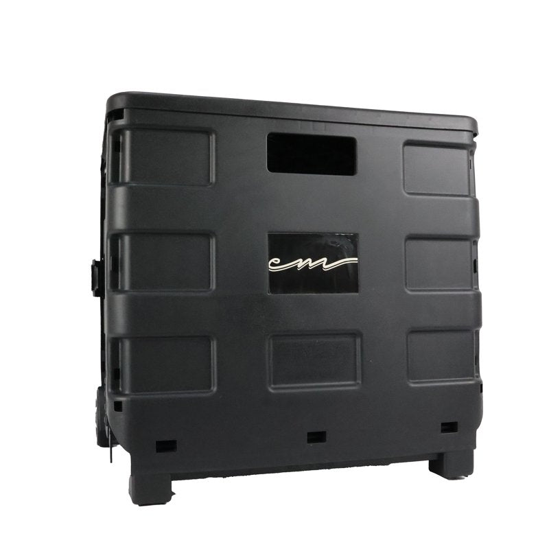 Collapsible Rolling Craft Cart with Lid - Black, Portable Storage Organizer