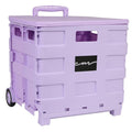 Collapsible Plastic Storage Cart for Crafts & Supplies - Purple