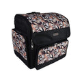 Collapsible Rolling Scrapbook Case with Organizer - Brown Floral