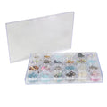 Plastic Bead Storage Case with 24 Removable Jars - Clear Craft Organizer