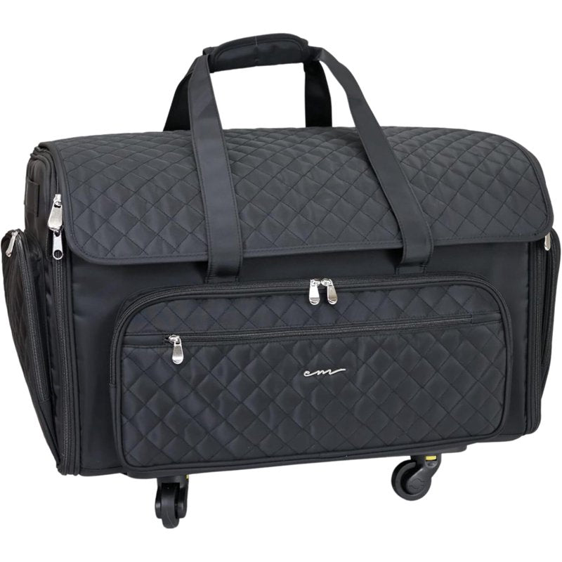 Large Wheeled Sewing Machine Bag with Multiple Pockets - Durable & Spacious Storage for Sewing & Craft Supplies