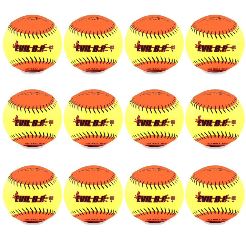 12 Inch Softballs for Batting and Pitching Practice - Two Tone Training Balls