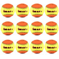 12 Inch Softballs for Batting and Pitching Practice - Two Tone Training Balls