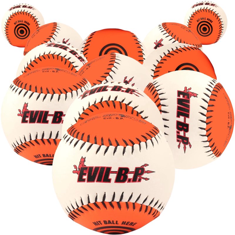 12-Inch Softballs for Batting & Pitching Training - Two Tone Practice Balls