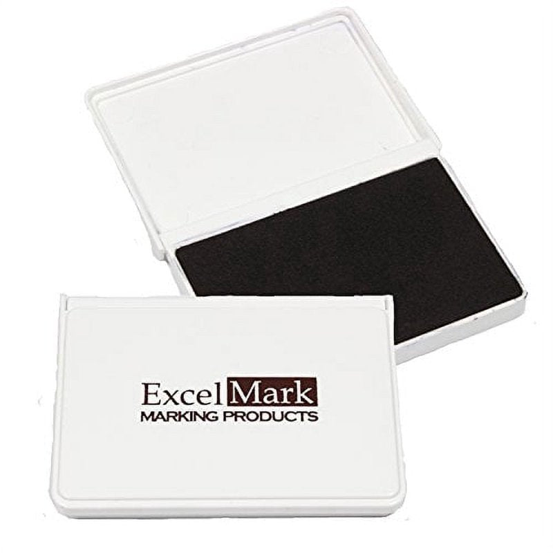 Ink Pad for Rubber Stamps 1-7/8 x 3-1/8 Inches - Black, Purple, Red, Blue