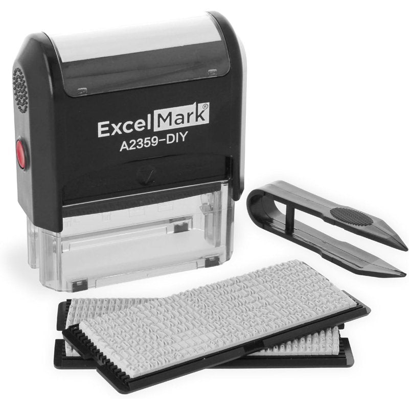 Large Custom Self-Inking Rubber Stamp Kit for Personalized Messages
