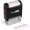 Self-Inking Rubber Stamp for Office Use - Red Posted Stamp 9/16" x 1-1/2"