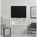 Blackout Roman Shade - Linen Look Cordless Window Treatment, 31x64