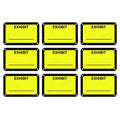 Yellow Legal Exhibit Labels - 1.65 x 1 Inch, 300 Pack for Document & Court Use