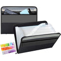 13-Pocket Expanding File Folder with Zipper Closure - Portable Document Organizer